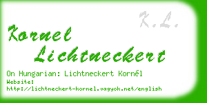 kornel lichtneckert business card